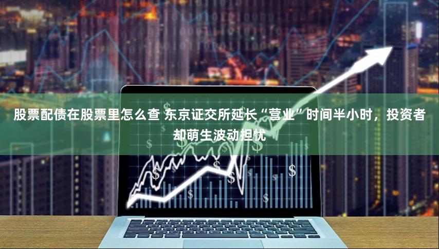股票配债在股票里怎么查 东京证交所延长“营业”时间半小时，投资者却萌生波动担忧