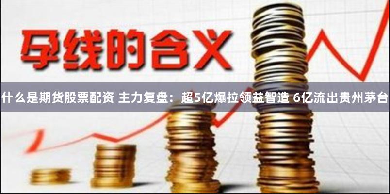 什么是期货股票配资 主力复盘：超5亿爆拉领益智造 6亿流出贵州茅台